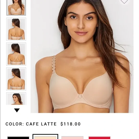 Marie Jo Tom Convertible Seamless Underwire Bra #0120826 - Heart Shaped Cups, Halter Or Regular Straps, Size 34E, Caffe Latte